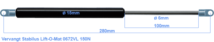 Stabilus Lift-O-Mat 0672VL