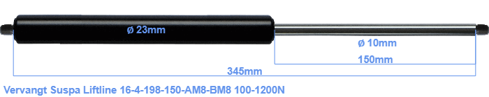 Suspa Liftline 16-4-198-150-AM8-BM8