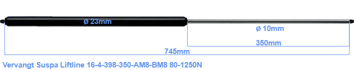 Suspa Liftline 16-4-398-350-AM8-BM8