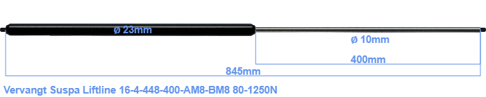 Suspa Liftline 16-4-448-400-AM8-BM8