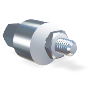 Adapter voor blokkeerpijp M10 RVS 316