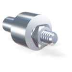 Adapter voor blokkeerpijp M8 RVS 316