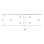 Scharnier staal (100mm x 32mm)