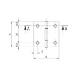 Scharnier staal (40mm x 40mm)
