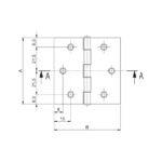 Scharnier staal (60mm x 60mm)