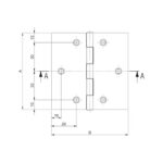 Scharnier staal (80mm x 80mm)