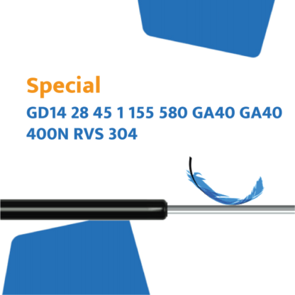 Hahn gasveer dubbel GD14 28 45 1 155 580 GA40 GA40 400N RVS 304