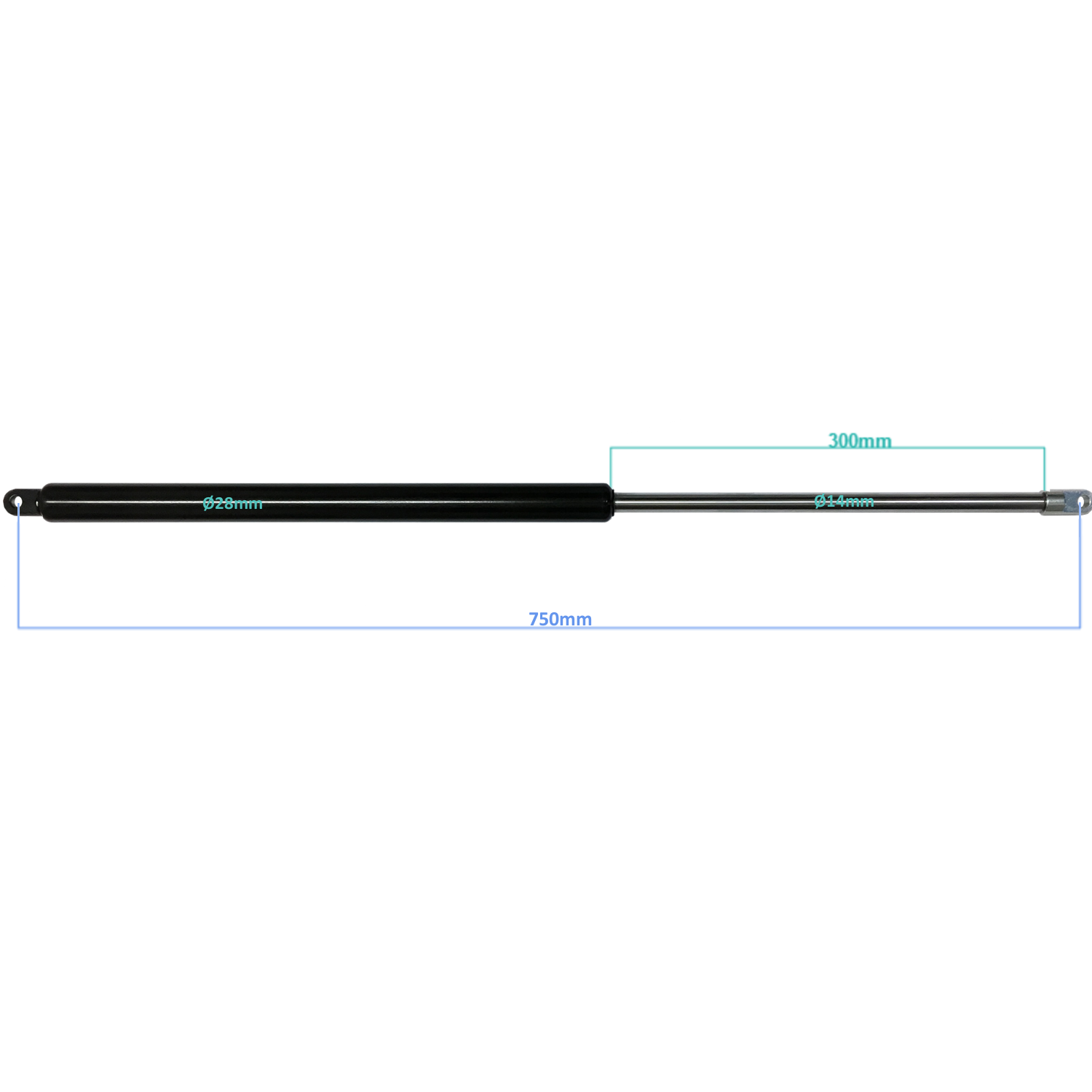 Gasveer 14-28-300 oog-oog 1750N