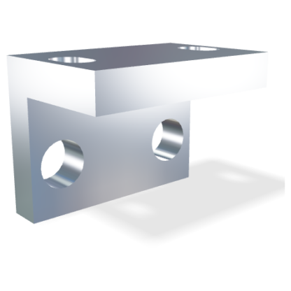 Haakse steun voor beugel 14mm