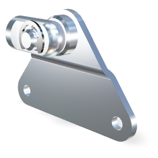 M5 Schroefoog (8mm dik, gat 8.1mm) en plaat