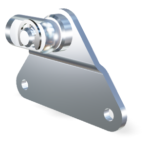 M5 Schroefoog (8mm dik, gat 8.1mm) en plaat