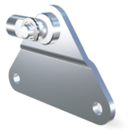M5 schroefoog (6mm dik, gat 6.1mm) en plaat