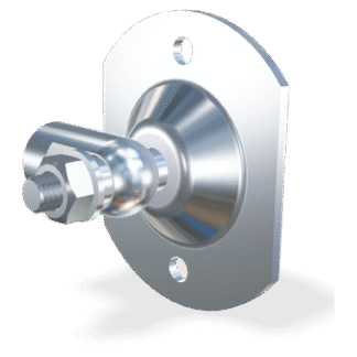 M8 Schroefoog (19mm) en ronde plaat (max. 1200N)