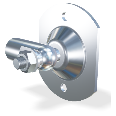 M8 Schroefoog (27mm) en ronde plaat (max. 1200N) M8 Schroefoog (27mm) en ronde plaat (max. 1200N)