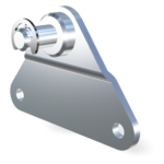 RVS 316 Bevestigingsplaat pen 8mm (max. 1200N)