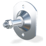 Ronde bevestigingsplaat pen 8mm (max. 1200N)