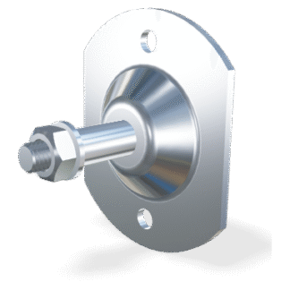 Ronde bevestigingsplaat pen 8mm (max. 1200N)