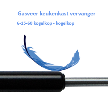 Gasveer keukenkast 6-15-60 kogelkop - kogelkop 150-400N